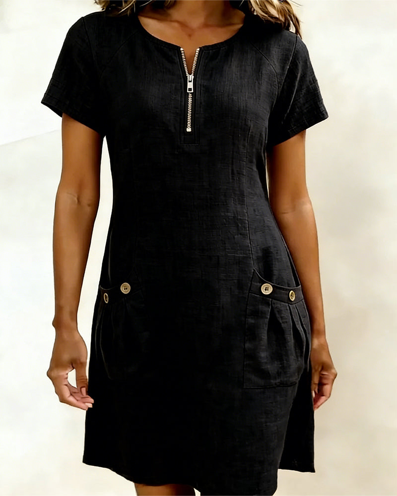 Elst | Dress with Zipper Pocket