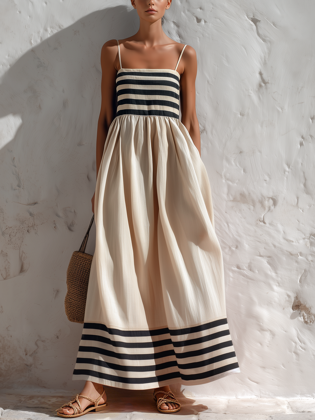 Hydrangea | Long Striped Dress