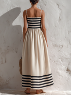 Hydrangea | Long Striped Dress