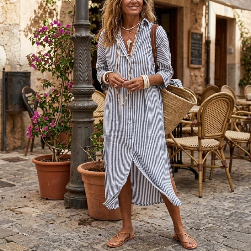 Milo - Elegant Striped Summer Dress