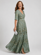 Selora - Halter Bloom Flow Maxi Dress