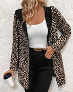 Clara™ | Reversible Hooded Coat with Leopard Print