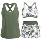 HONORIA | SPORTY THREE-PIECE TANKINI SET