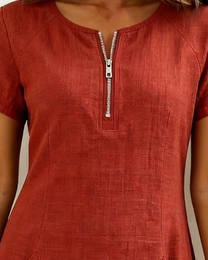 Elst | Dress with Zipper Pocket
