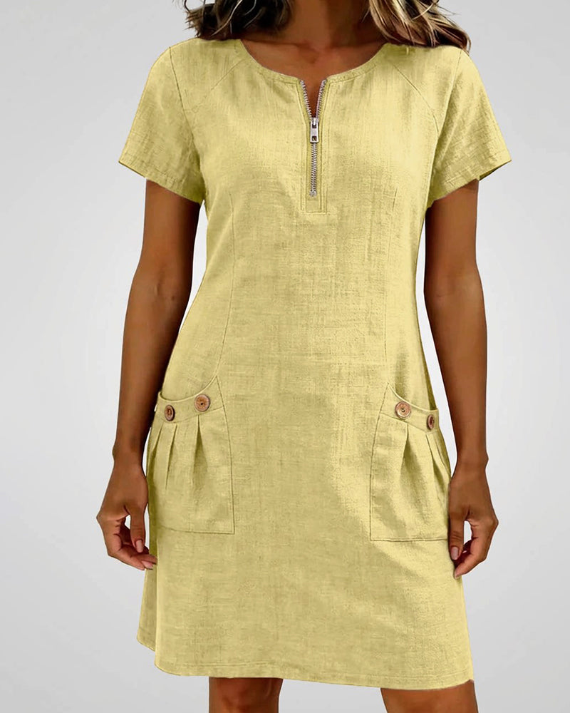 Elst | Dress with Zipper Pocket