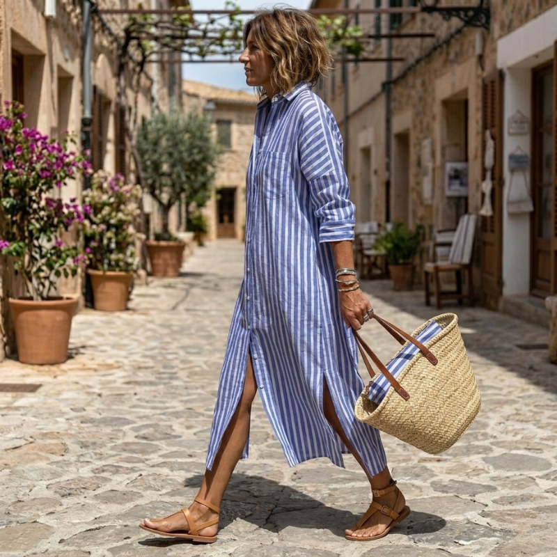 Milo - Elegant Striped Summer Dress