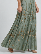 Selora - Halter Bloom Flow Maxi Dress