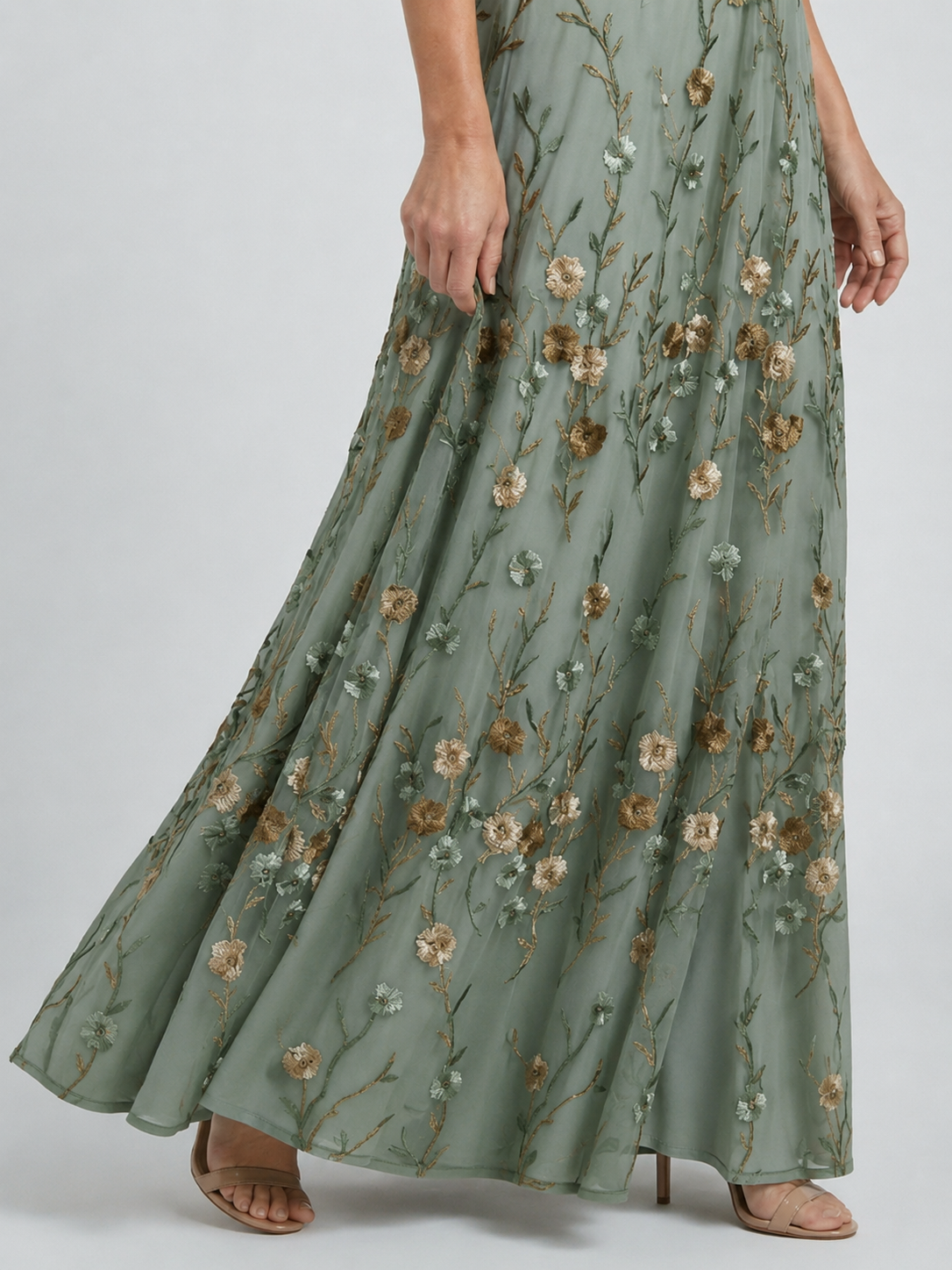 Selora - Halter Bloom Flow Maxi Dress