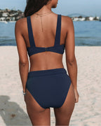 Hilde - High-Waisted Solid Color Swimsuit