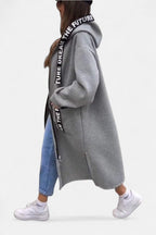 Elegant Long Coat with Hood