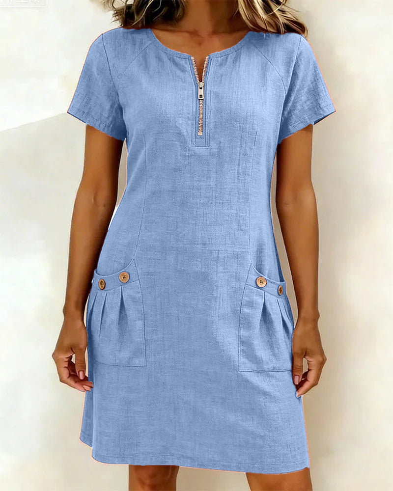 Elst | Dress with Zipper Pocket