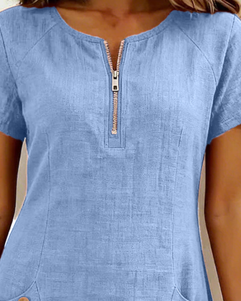Elst | Dress with Zipper Pocket