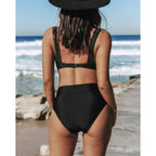 Hilde - High-Waisted Solid Color Swimsuit