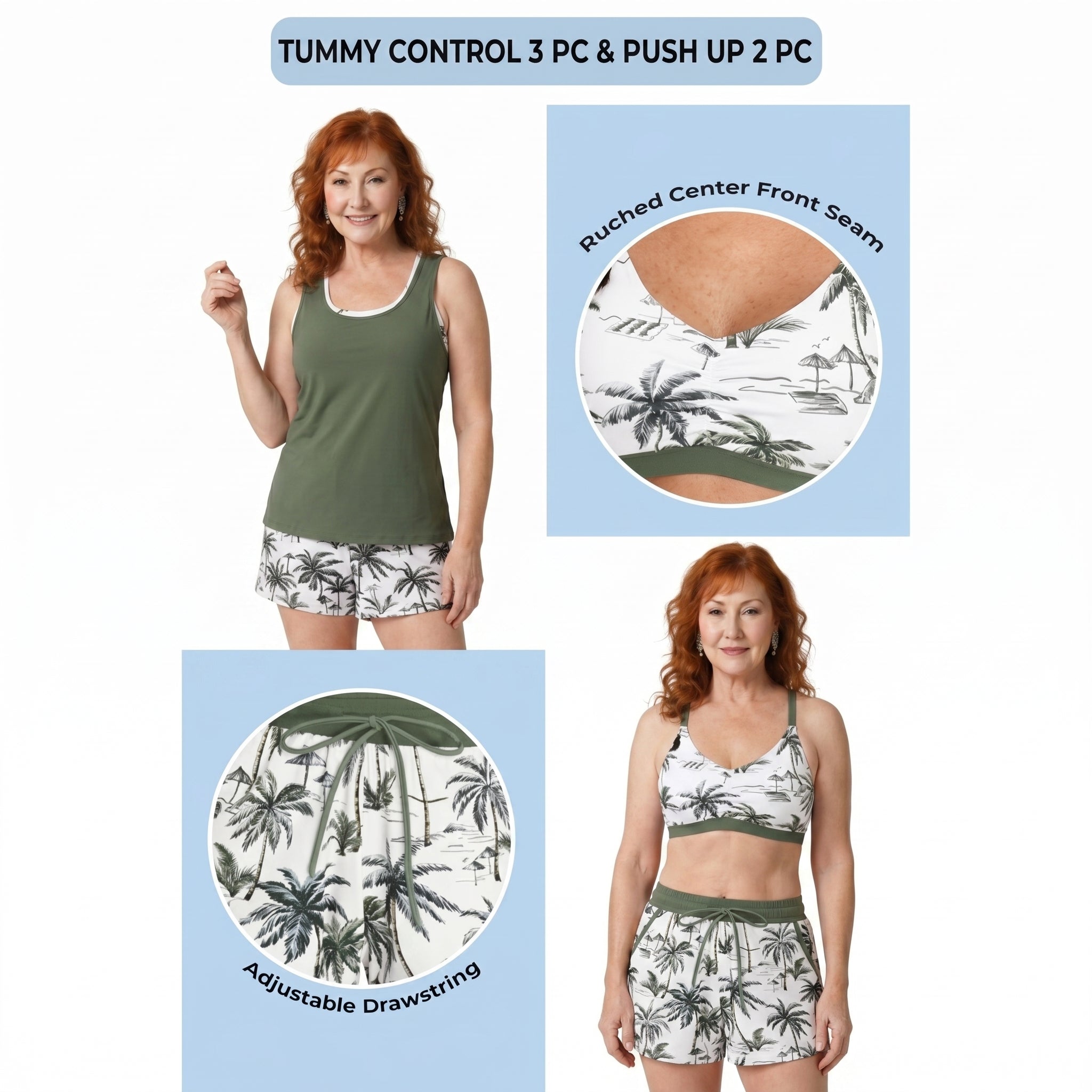 HONORIA | SPORTY THREE-PIECE TANKINI SET