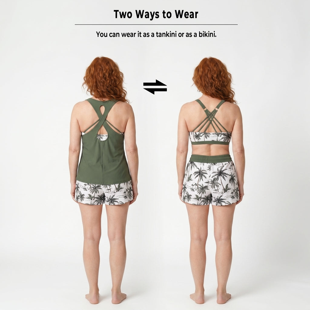 HONORIA | SPORTY THREE-PIECE TANKINI SET