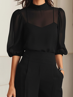 Elena | Sheer Chiffon Three-Piece Set
