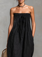 Nina™ | Elegant Strapless Jumpsuit