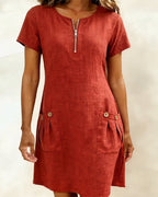 Elst | Dress with Zipper Pocket