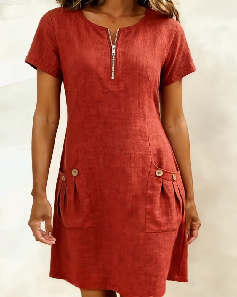 Elst | Dress with Zipper Pocket