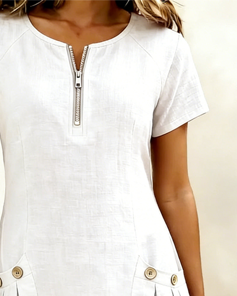 Elst | Dress with Zipper Pocket
