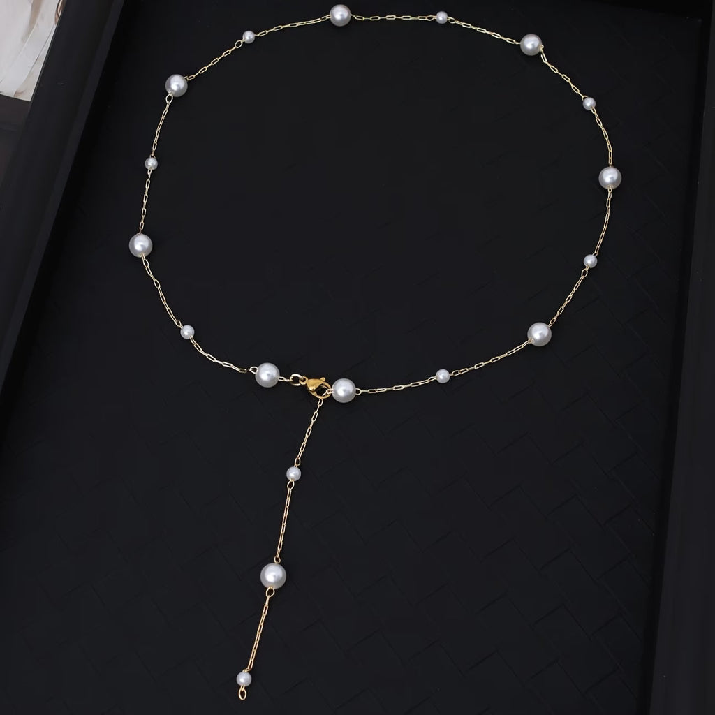 Elegant Sky Pearl Necklace