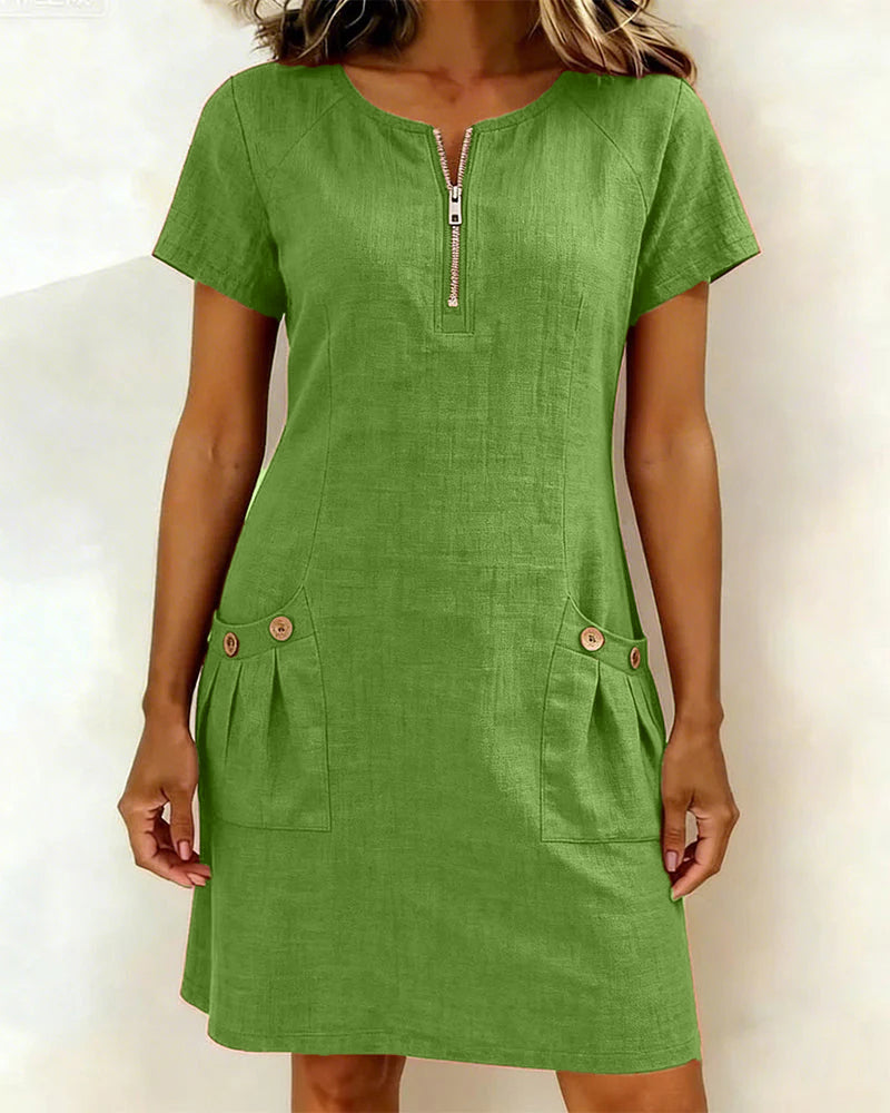 Elst | Dress with Zipper Pocket