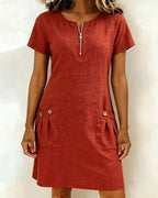 Elst | Dress with Zipper Pocket
