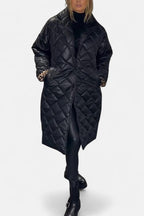Anaïs – Quilted Coat with Leopard Lining
