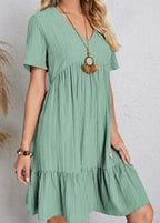 Jana – Ribbed Layered Mini Dress