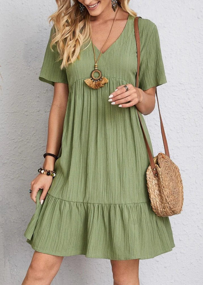 Jana – Ribbed Layered Mini Dress
