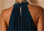Paula | Long Halter/V Gradient Dress