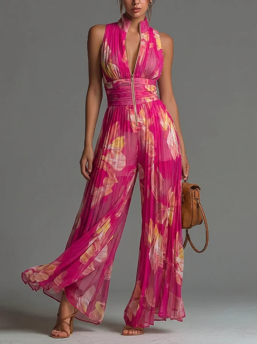 Zakira | Elegant Pleated Jumpsuit